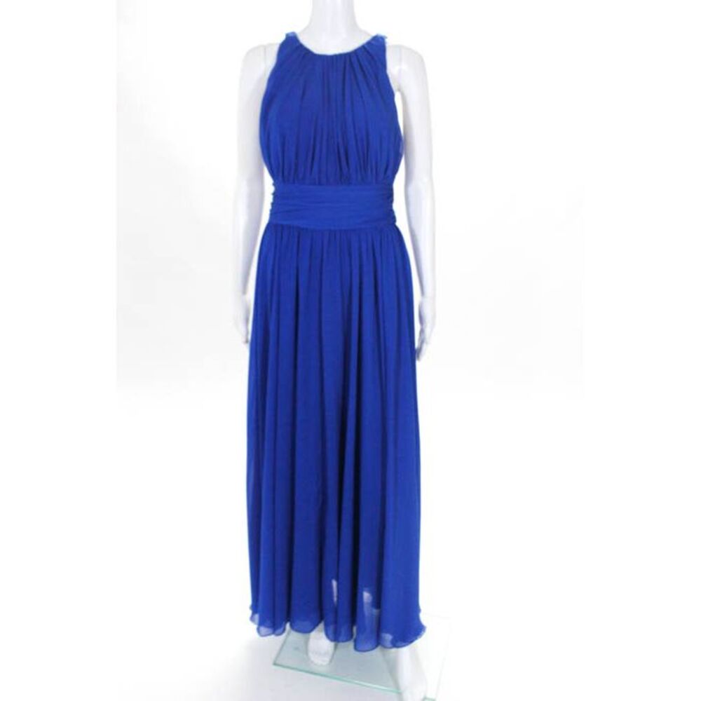 Badgley Mischka Blue Corundum Sapphire Gown Size 6 $790 10190141